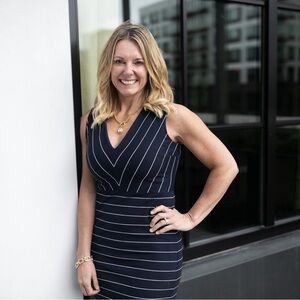 NWOT! Banana Republic Navy pinstripe sleeveless dress